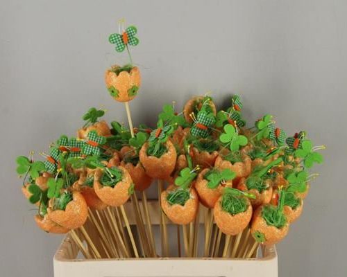 Stick Egg  Butterfly Orange - Decoratiemateriaal (h%)