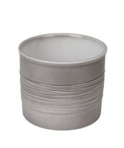 Pot laos keramiek ø14xh12cm w. grijs rond