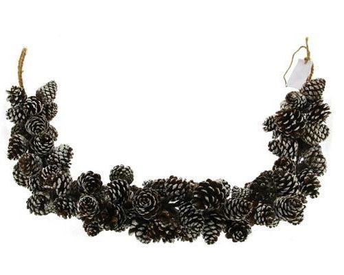 Guirlande Pine 100cm White Tip - Decoratiemateriaal (h%)