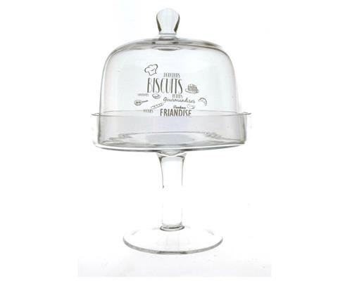 Glass Bistro W/dome Ø19x29cm - Decoratiemateriaal (h%)