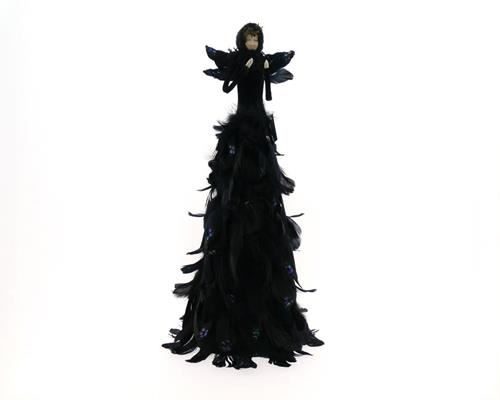 Fig. Black Feather Angel 68cm - Decoratiemateriaal (h%)