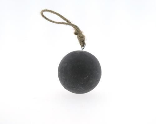 Ball Wood Hang Ø10cm Cement - Decoratiemateriaal (h%)