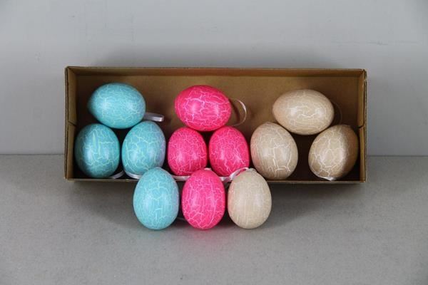 Egg Ch.hng.crack Mix Col(12pc) - Decoratiemateriaal (h%) 1 Egg Ch.hng.crack Mix Col(12pc) - Decoratiemateriaal (h%)