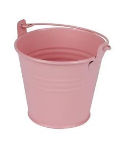 Emmer sevilla zink ø9,6xh8cm - es8,5 roze glans