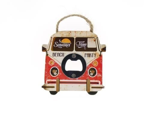 Bottle Opener Van Summer 10cm - Decoratiemateriaal (h%)