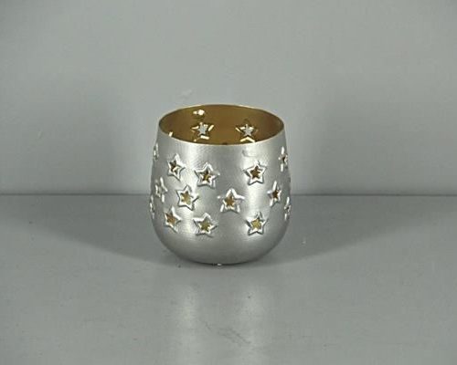 Lantern Mtl Rnd Nickle/gold 11 - Decoratiemateriaal (h%)