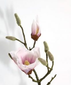 Silk magnolia pink  43cm stem - Silk magnolia pink  43cm stem