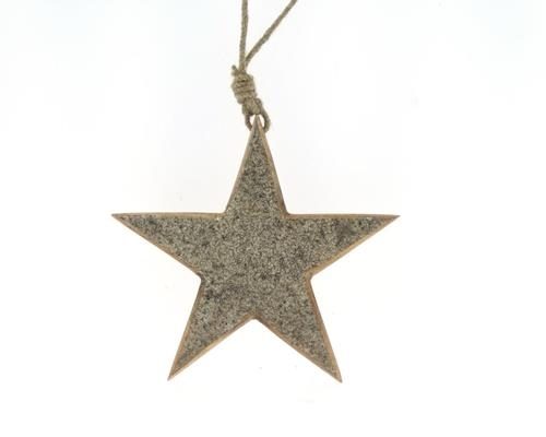 Star Wood Hang 20cm Platinum - Decoratiemateriaal (h%)