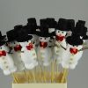 Stick Snowman+black Hat (09) - Decoratiemateriaal (h%) 3 Stick Snowman+black Hat (09) - Decoratiemateriaal (h%) 2