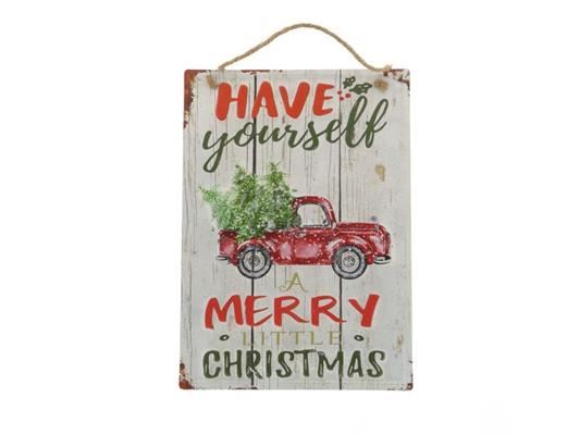 Wall Hanger Mtl X-mas Car - Decoratiemateriaal (h%) 1 Wall Hanger Mtl X-mas Car - Decoratiemateriaal (h%)