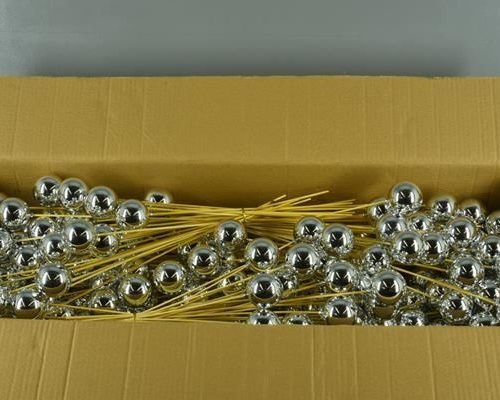 Stick Ball C. Ø6 Silver Shiny - Decoratiemateriaal (h%)