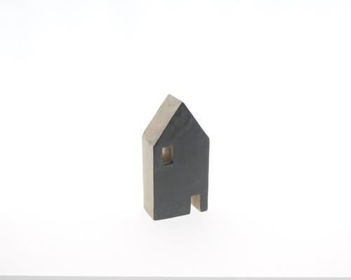 House Wood 13x6cm Cement - Decoratiemateriaal (h%)