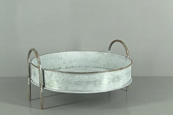 Planter Zinc Tray D32cm - Decoratiemateriaal (h%) 1 Planter Zinc Tray D32cm - Decoratiemateriaal (h%)
