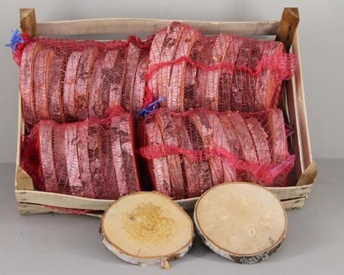 Birch Slices Round 17cm (10pc) - Decoratiemateriaal