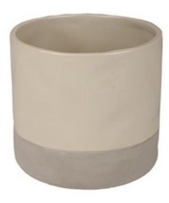 Pot campinas keramiek ø13,8xh13cm wit/grijs