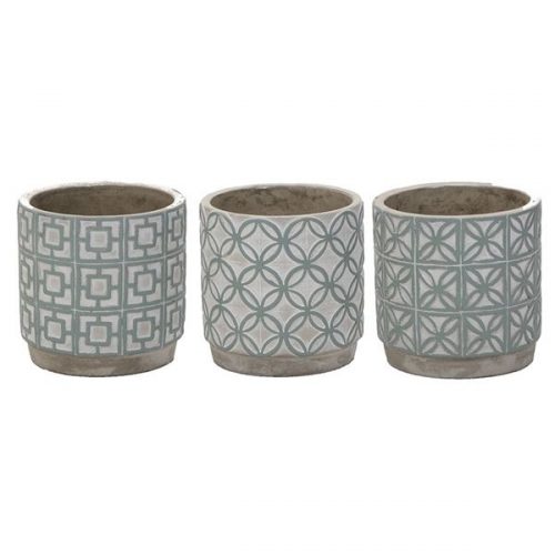 keramiek retro pot 410blu