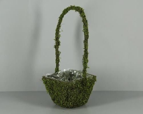 Planter Moss+handle 19x19cm - Decoratiemateriaal (h%)