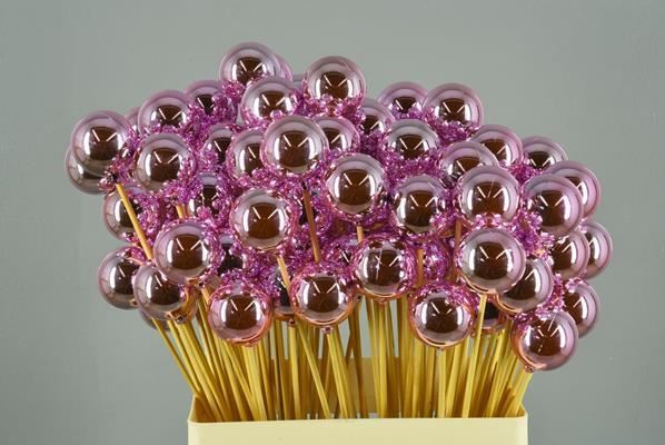 Stick Ball C. Ø4 Pink Shiny - Decoratiemateriaal (h%) 1 Stick Ball C. Ø4 Pink Shiny - Decoratiemateriaal (h%)